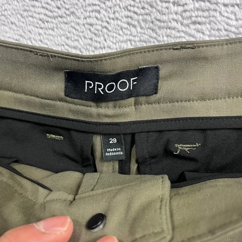 Proof Nomad Shorts Mens 29 Olive Green Technical Stretch Performance‎ Travel 7in
